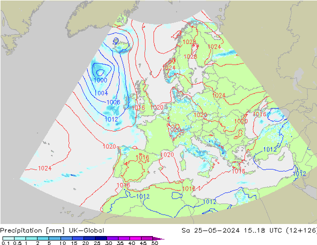 Yağış UK-Global Cts 25.05.2024 18 UTC