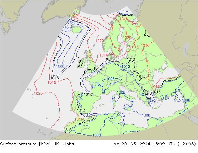 Presión superficial UK-Global lun 20.05.2024 15 UTC