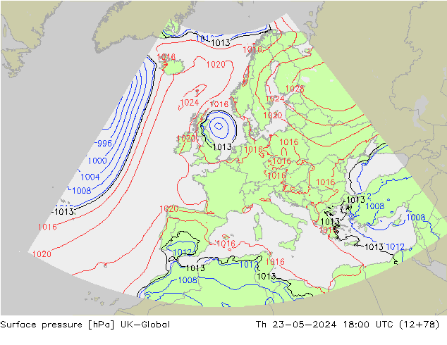 Luchtdruk (Grond) UK-Global do 23.05.2024 18 UTC