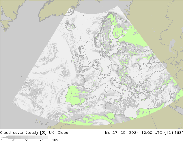 Wolken (gesamt) UK-Global Mo 27.05.2024 12 UTC