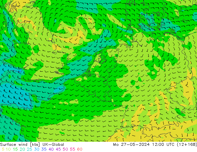 风 10 米 UK-Global 星期一 27.05.2024 12 UTC