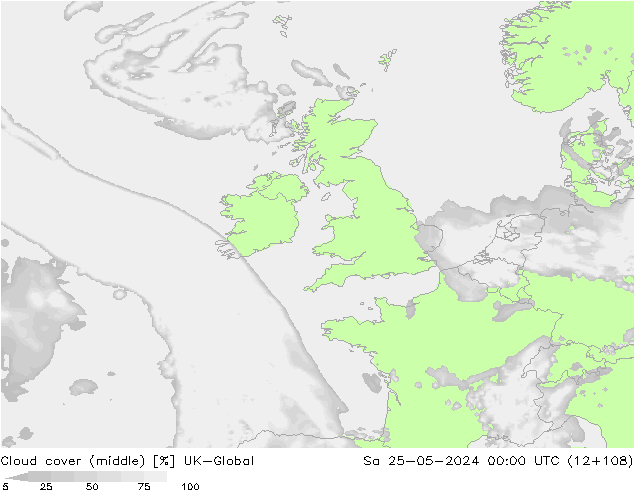 zachmurzenie (środk.) UK-Global so. 25.05.2024 00 UTC