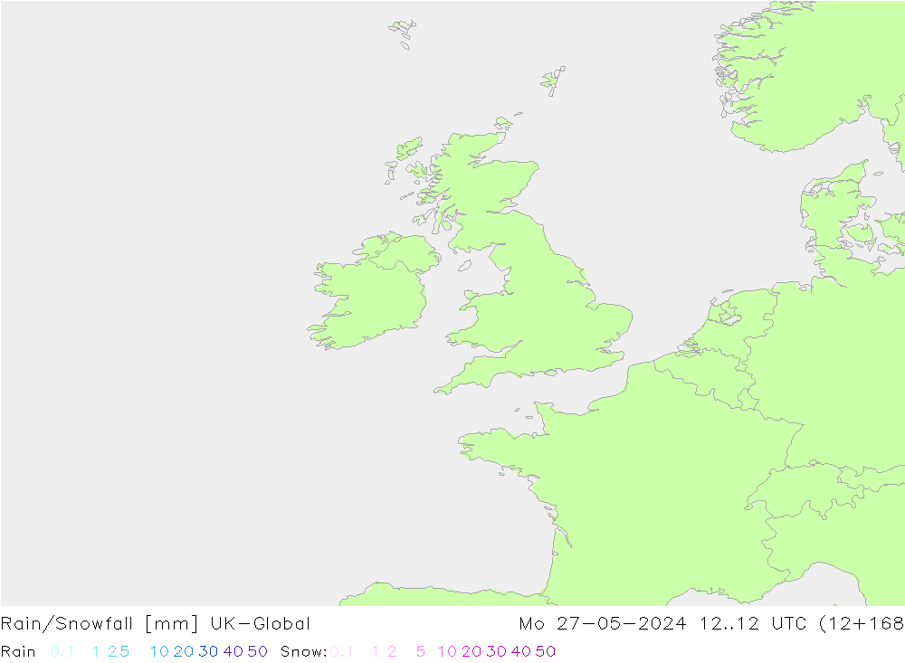 Rain/Snowfall UK-Global Po 27.05.2024 12 UTC
