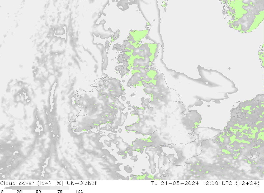 zachmurzenie (niskie) UK-Global wto. 21.05.2024 12 UTC
