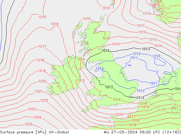 приземное давление UK-Global пн 27.05.2024 06 UTC