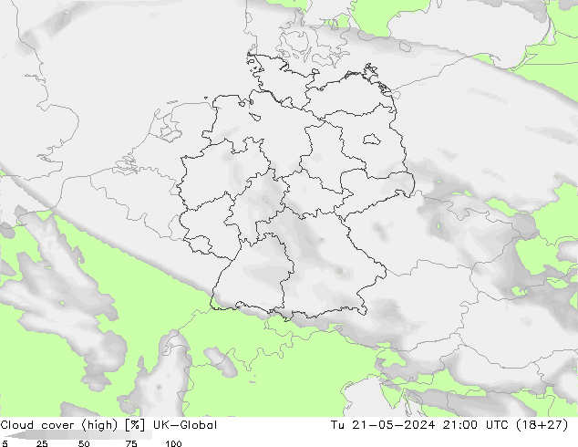 Bulutlar (yüksek) UK-Global Sa 21.05.2024 21 UTC