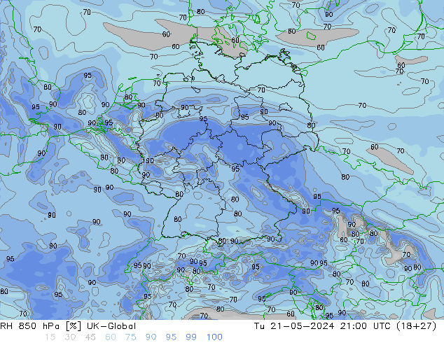 RH 850 hPa UK-Global wto. 21.05.2024 21 UTC