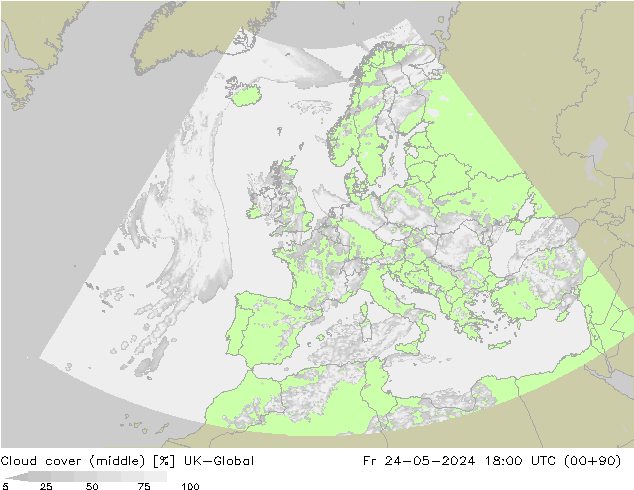 oblačnosti uprostřed UK-Global Pá 24.05.2024 18 UTC