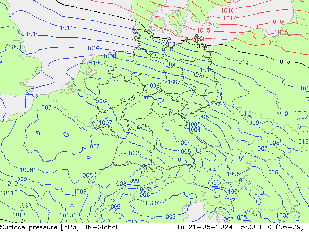 Luchtdruk (Grond) UK-Global di 21.05.2024 15 UTC