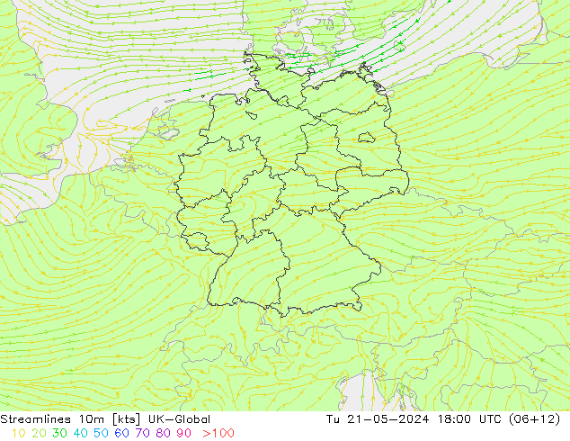 Streamlines 10m UK-Global Tu 21.05.2024 18 UTC