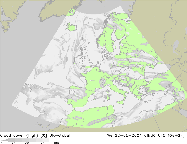 Nubes altas UK-Global mié 22.05.2024 06 UTC