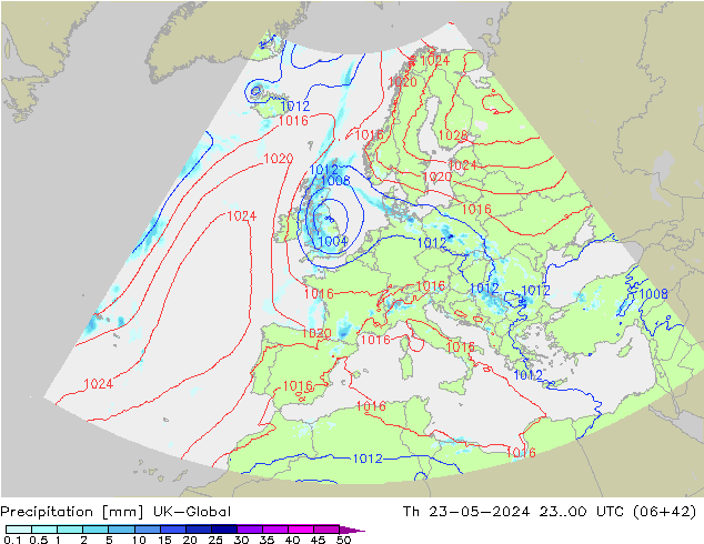Neerslag UK-Global do 23.05.2024 00 UTC