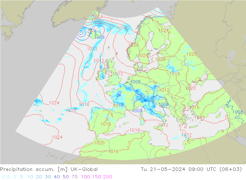 Precipitación acum. UK-Global mar 21.05.2024 09 UTC