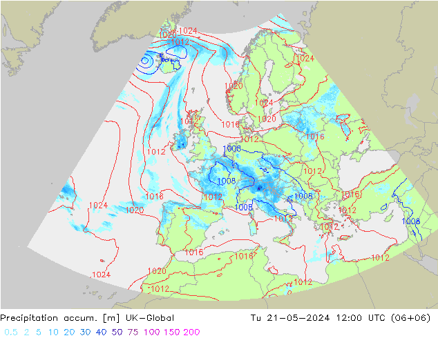 Precipitation accum. UK-Global mar 21.05.2024 12 UTC