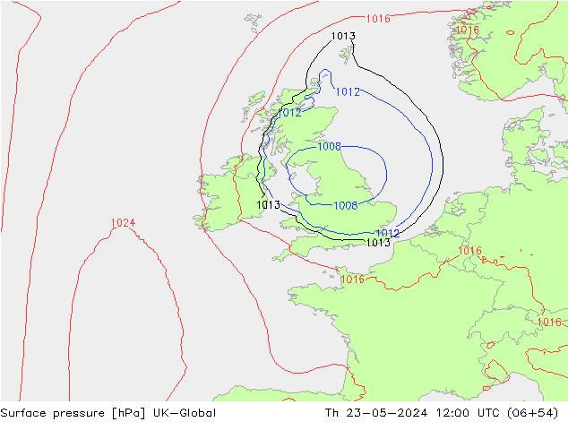 pression de l'air UK-Global jeu 23.05.2024 12 UTC