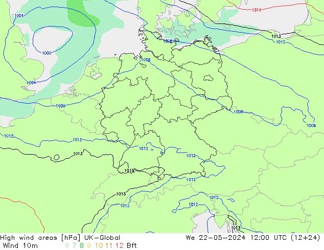 High wind areas UK-Global mer 22.05.2024 12 UTC