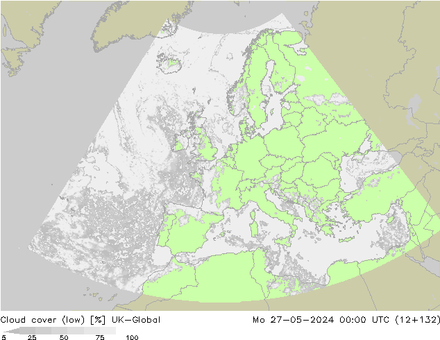 zachmurzenie (niskie) UK-Global pon. 27.05.2024 00 UTC