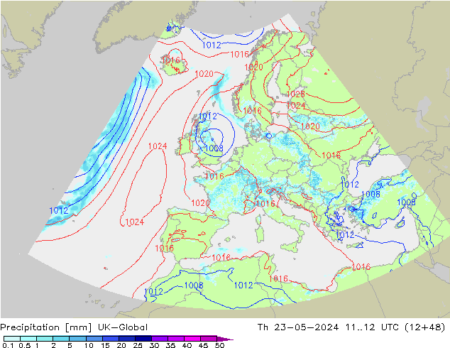 Neerslag UK-Global do 23.05.2024 12 UTC