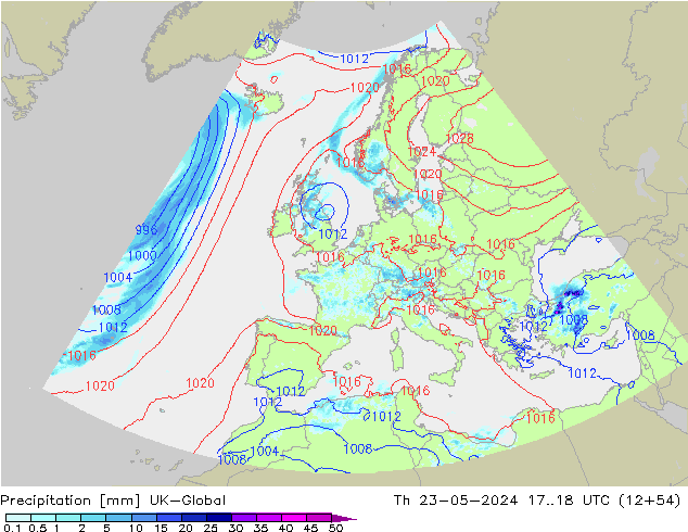 Niederschlag UK-Global Do 23.05.2024 18 UTC