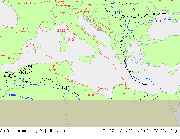 Luchtdruk (Grond) UK-Global do 23.05.2024 03 UTC