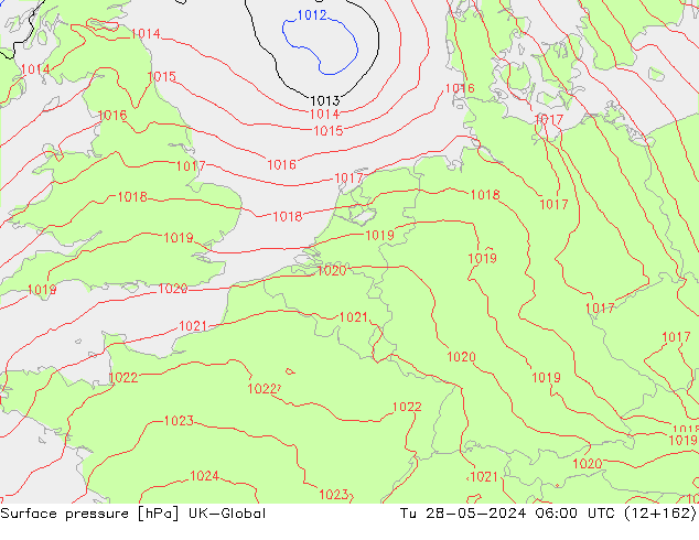 приземное давление UK-Global вт 28.05.2024 06 UTC