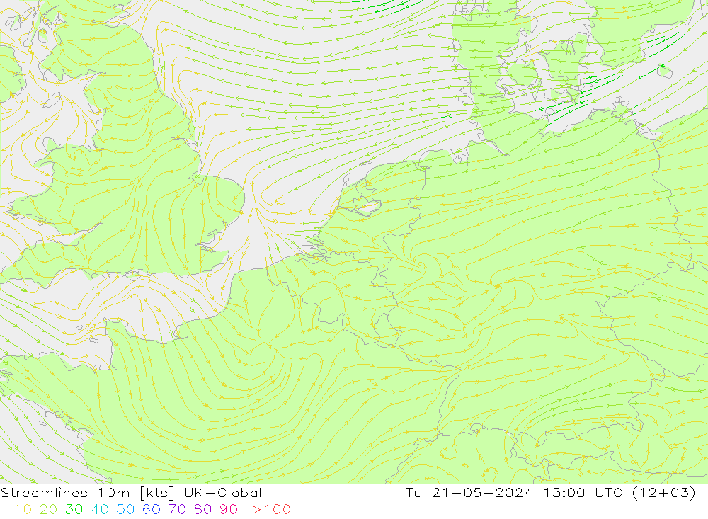 ветер 10m UK-Global вт 21.05.2024 15 UTC