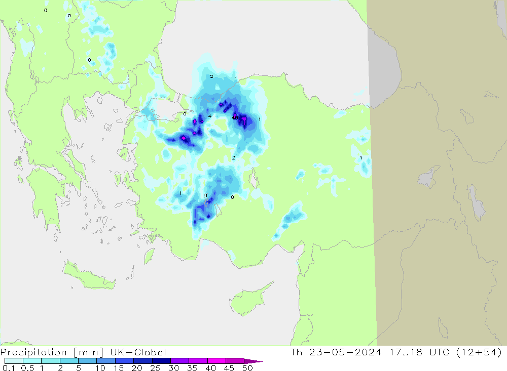 Yağış UK-Global Per 23.05.2024 18 UTC