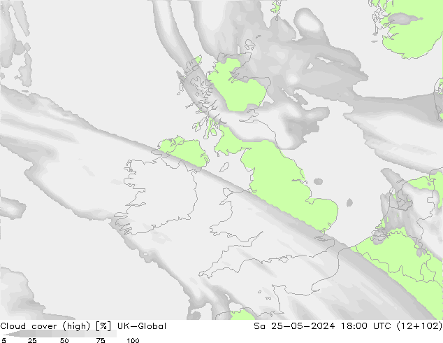 Cloud cover (high) UK-Global Sa 25.05.2024 18 UTC