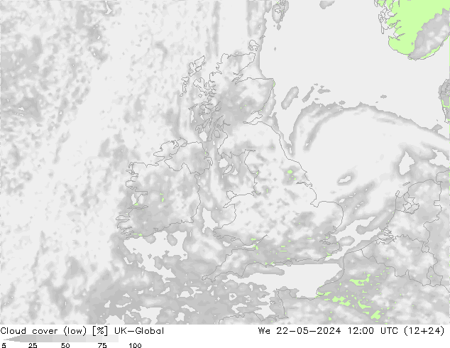 Nubes bajas UK-Global mié 22.05.2024 12 UTC