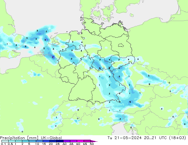Yağış UK-Global Sa 21.05.2024 21 UTC