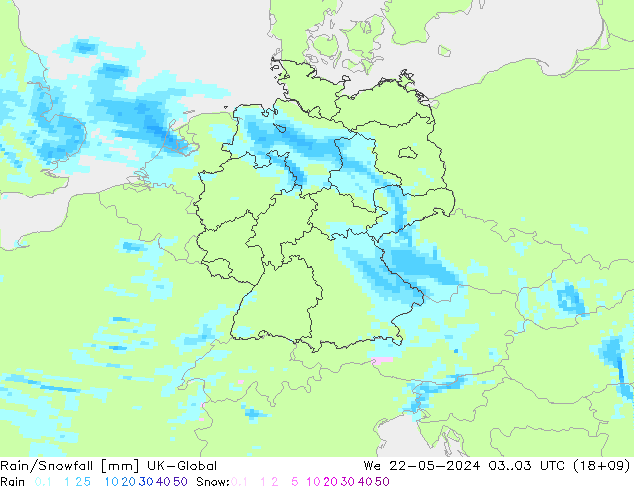 Regen/Schneefall UK-Global Mi 22.05.2024 03 UTC