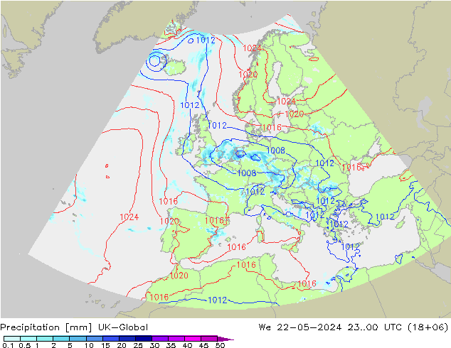 precipitação UK-Global Qua 22.05.2024 00 UTC
