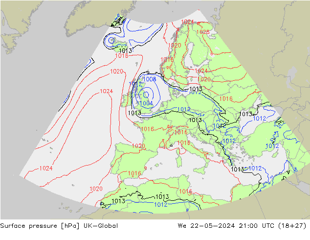 Bodendruck UK-Global Mi 22.05.2024 21 UTC