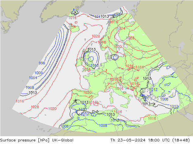 pressão do solo UK-Global Qui 23.05.2024 18 UTC
