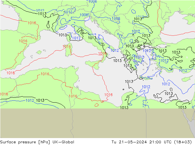 Luchtdruk (Grond) UK-Global di 21.05.2024 21 UTC
