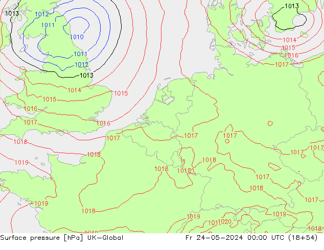 Yer basıncı UK-Global Cu 24.05.2024 00 UTC