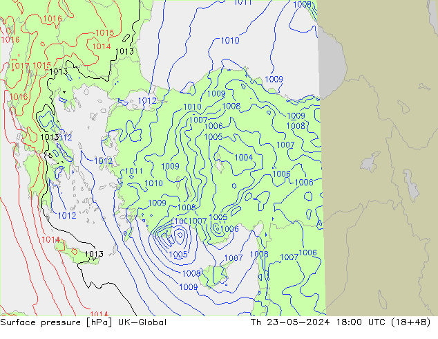 Yer basıncı UK-Global Per 23.05.2024 18 UTC