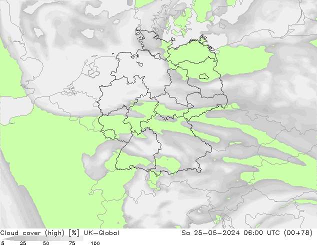 Nubes altas UK-Global sáb 25.05.2024 06 UTC