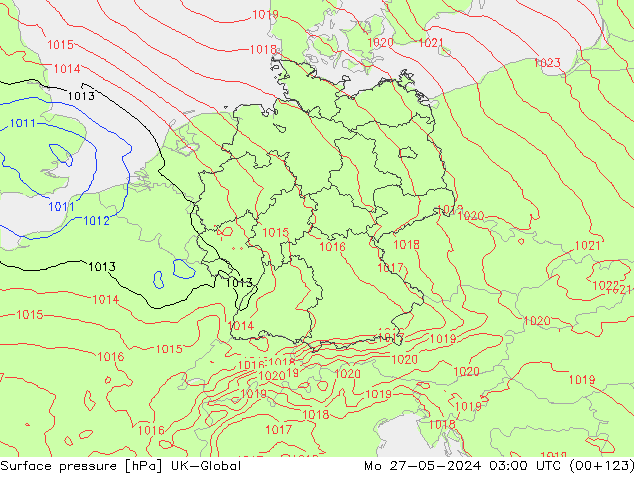 Luchtdruk (Grond) UK-Global ma 27.05.2024 03 UTC