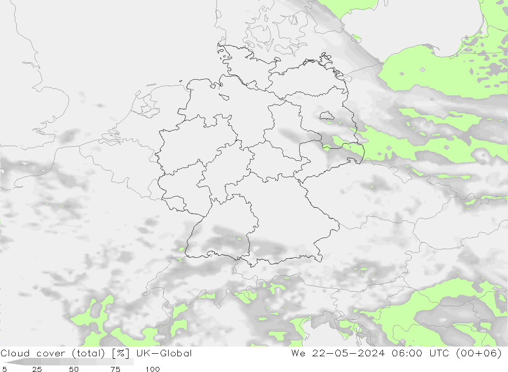 Wolken (gesamt) UK-Global Mi 22.05.2024 06 UTC