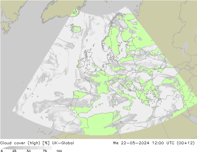 Nubes altas UK-Global mié 22.05.2024 12 UTC
