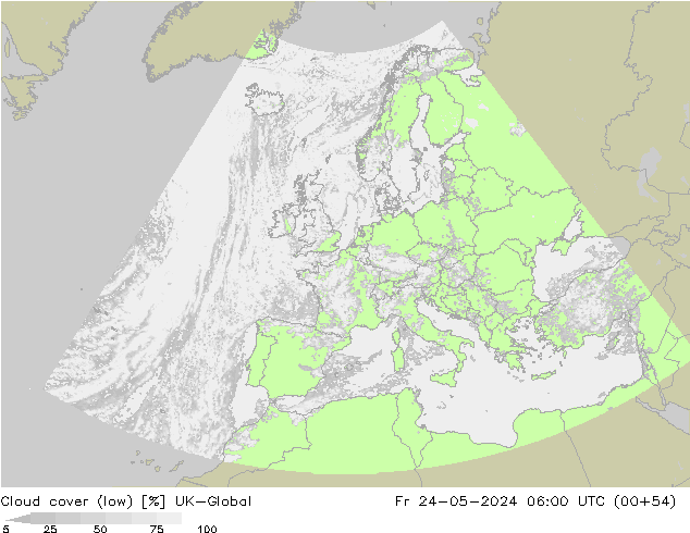 zachmurzenie (niskie) UK-Global pt. 24.05.2024 06 UTC
