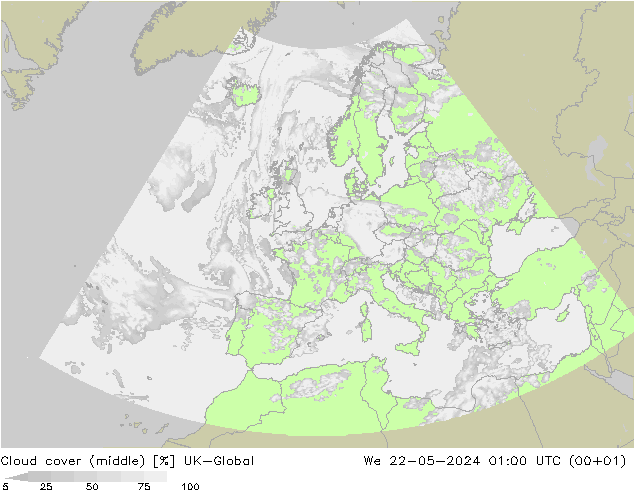 oblačnosti uprostřed UK-Global St 22.05.2024 01 UTC