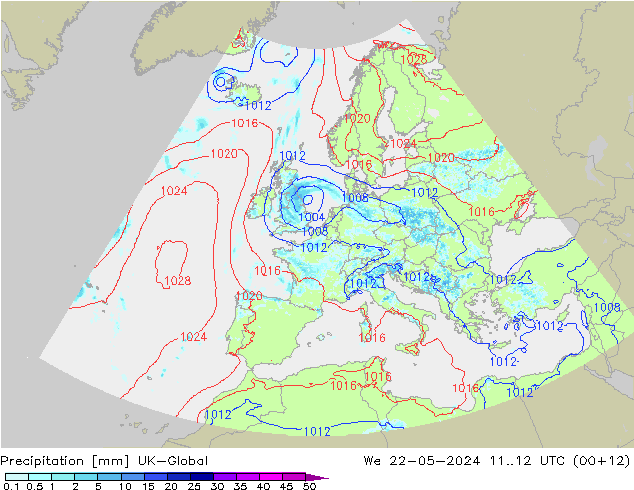 Srážky UK-Global St 22.05.2024 12 UTC