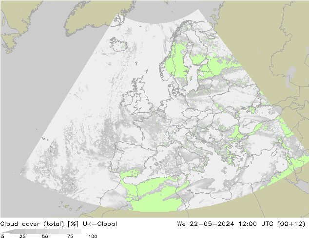 Wolken (gesamt) UK-Global Mi 22.05.2024 12 UTC