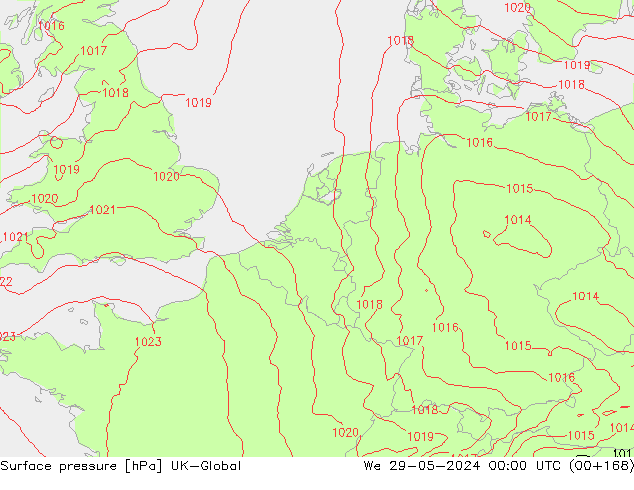 Yer basıncı UK-Global Çar 29.05.2024 00 UTC