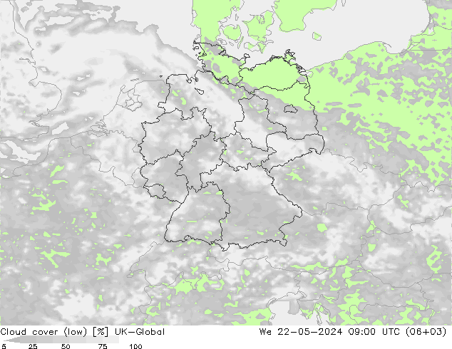 облака (низкий) UK-Global ср 22.05.2024 09 UTC