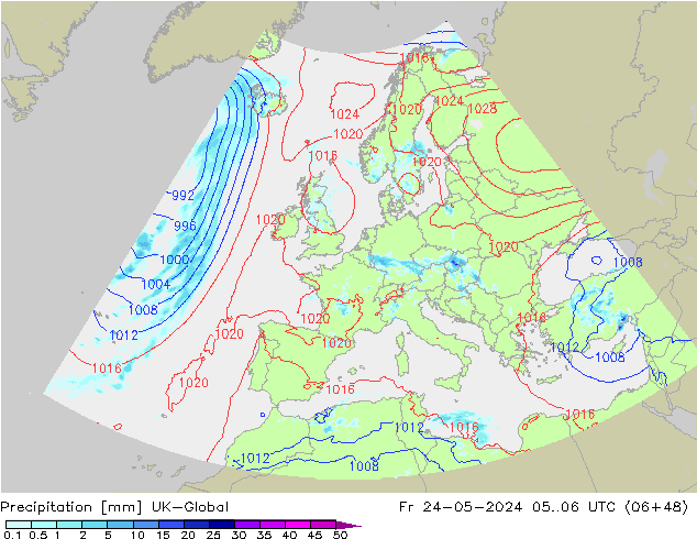 Yağış UK-Global Cu 24.05.2024 06 UTC