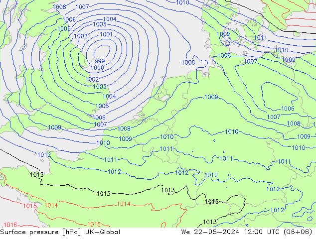 Bodendruck UK-Global Mi 22.05.2024 12 UTC