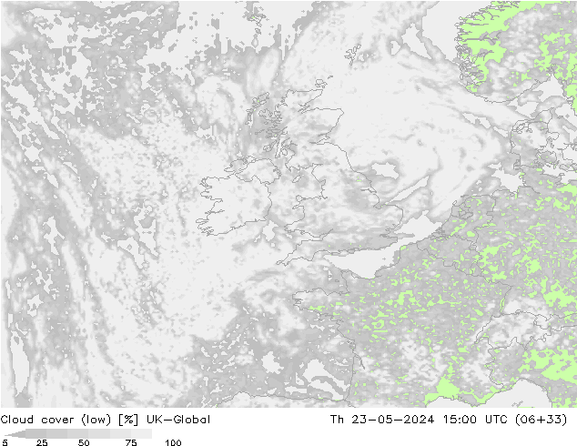 Nubes bajas UK-Global jue 23.05.2024 15 UTC